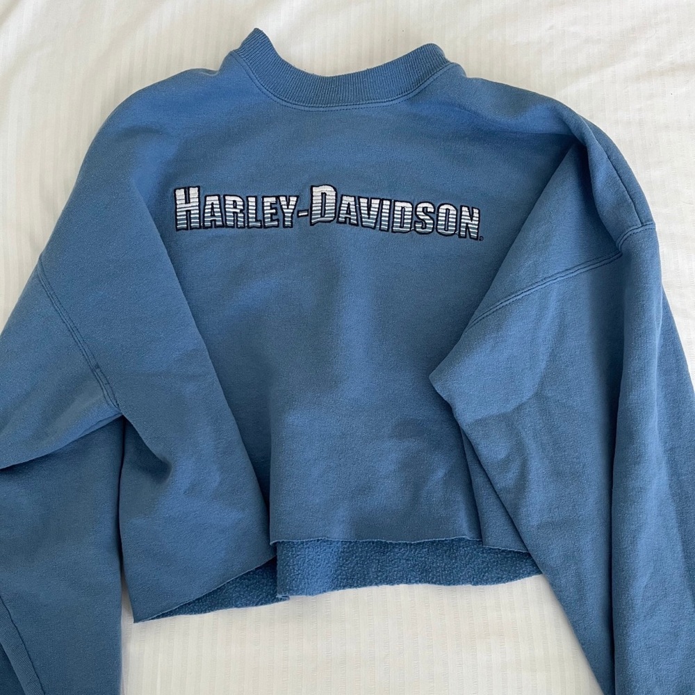 Harley Davidson cropped sweatshirt